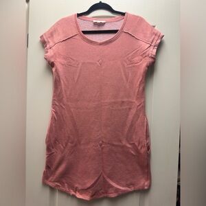 Pink Rose Sleeveless Scoop Neck Tunic in Dusty Rose